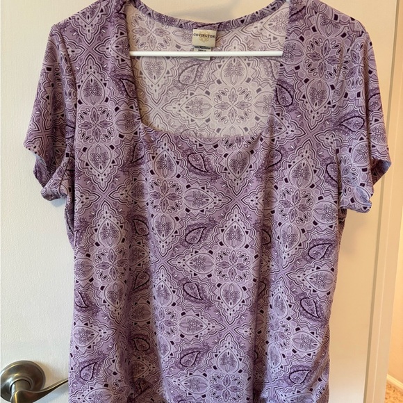 Covington Tops - Covington Women's Lavender Short Sleeve Top